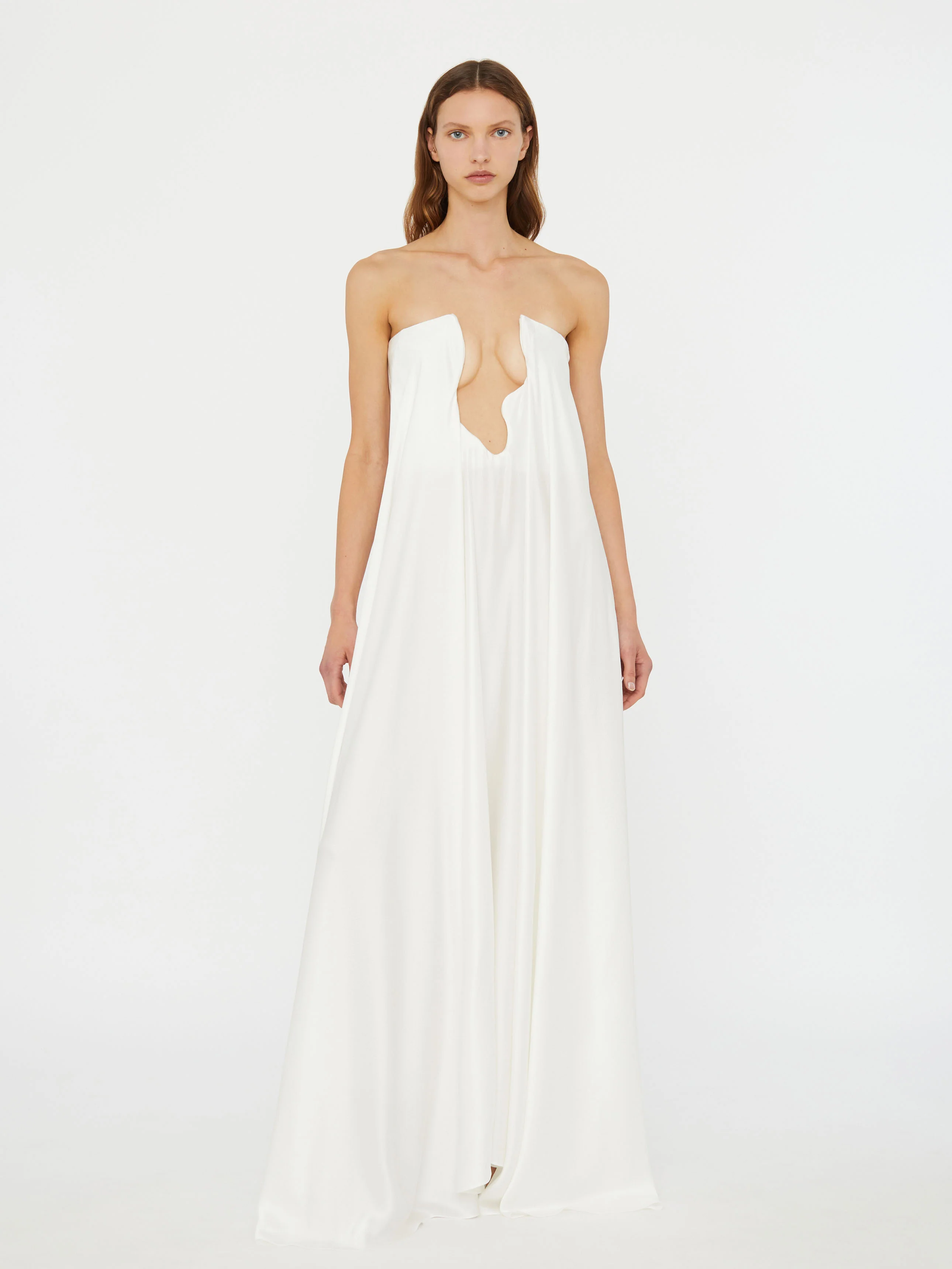 Textured Silk Salacia Strapless Gown - Image 4