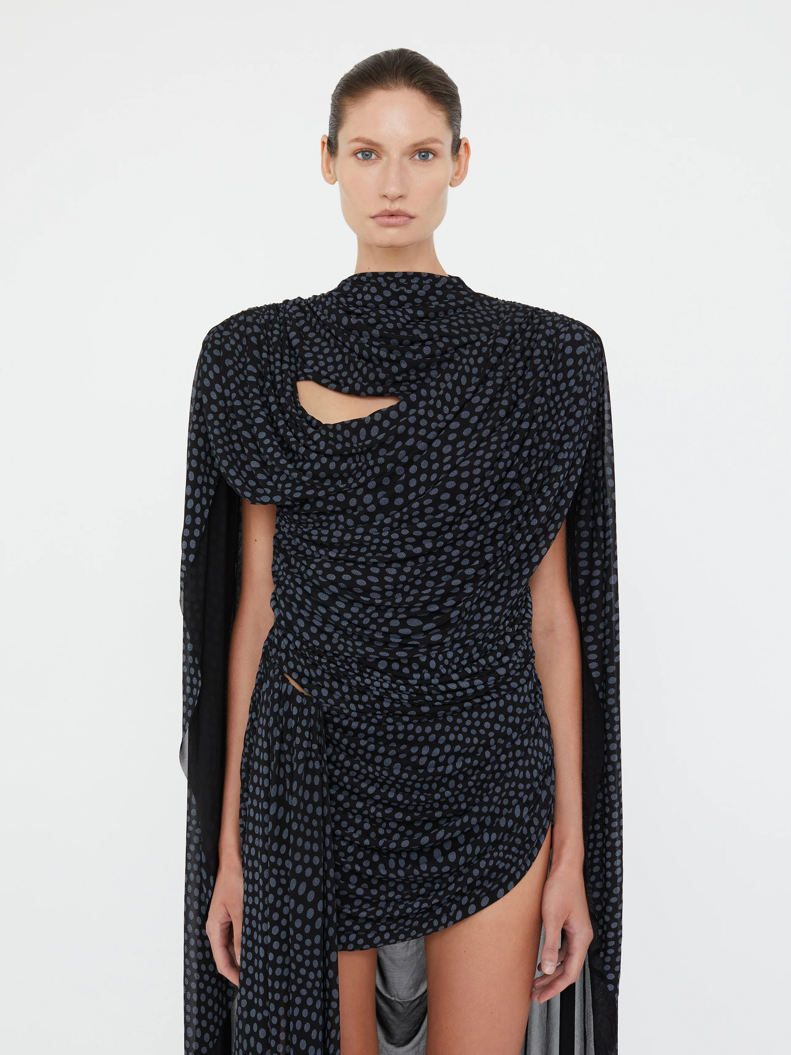 Torrent Draped Mini Dress - Image 2