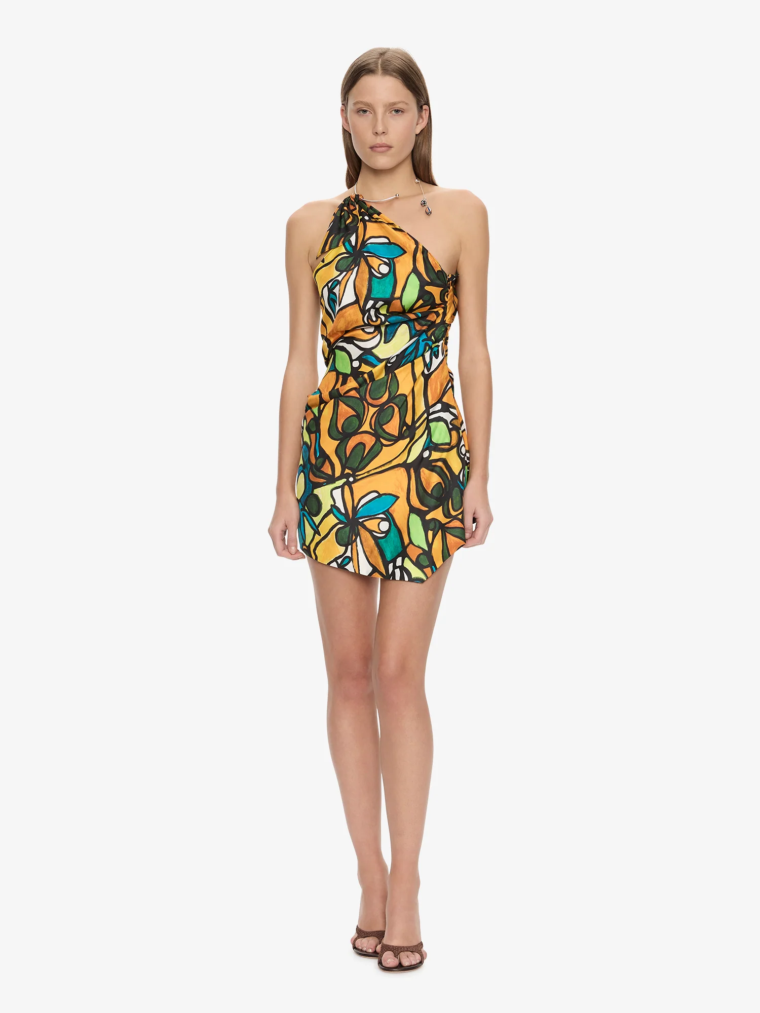 Tropic Nouveau Scarf Mini Dress