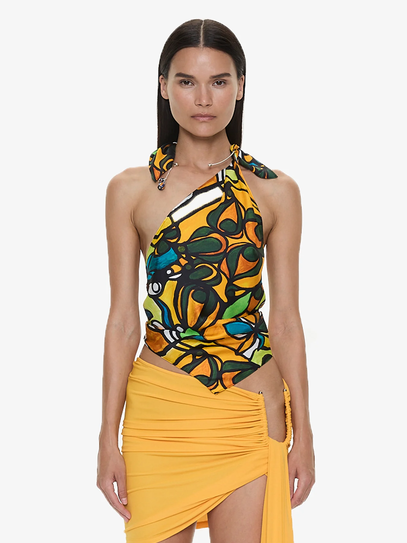 Tropic Nouveau Scarf Tie Top - Image 6