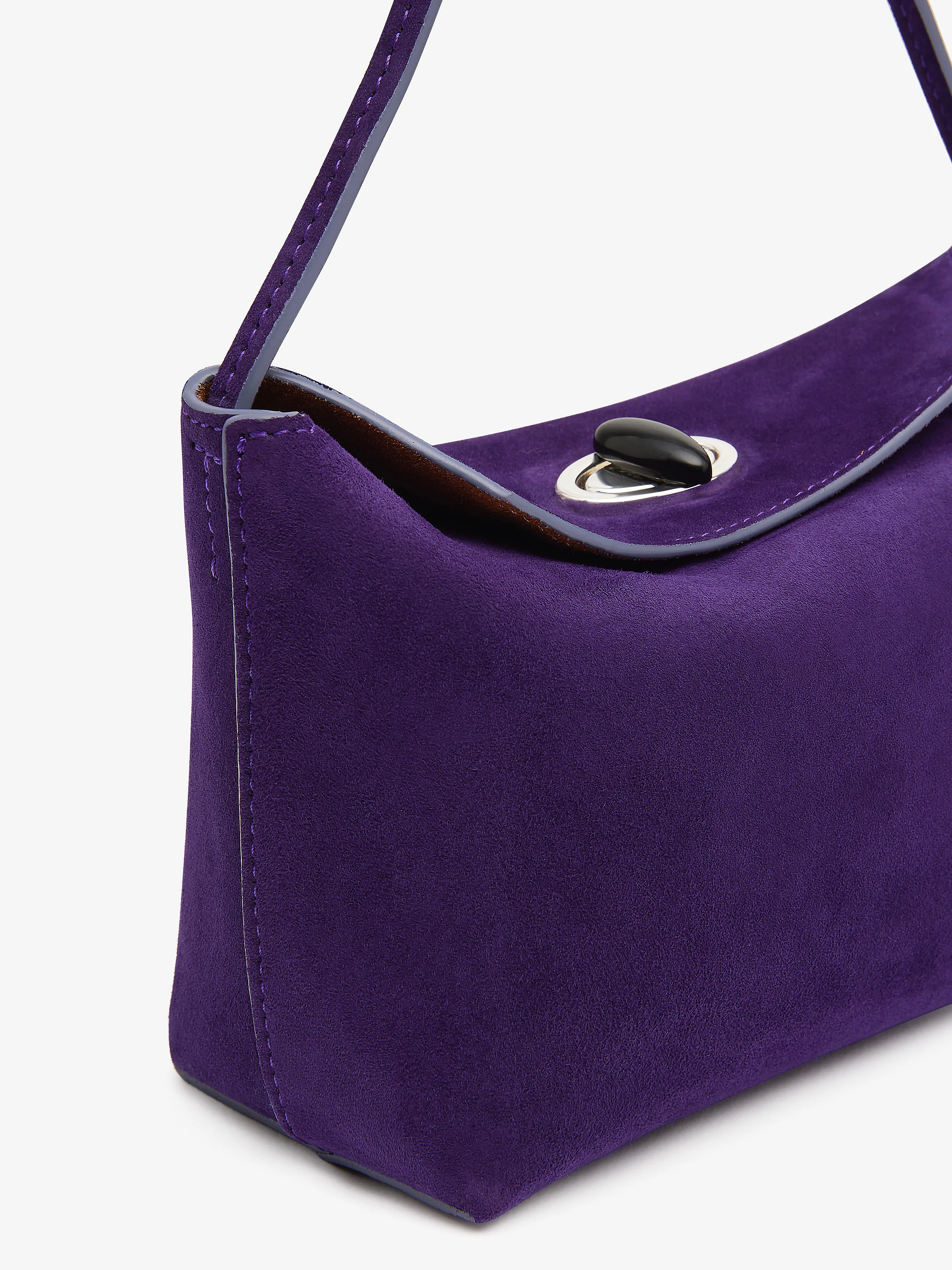 Turnlock Suede Mini Bag - Image 2