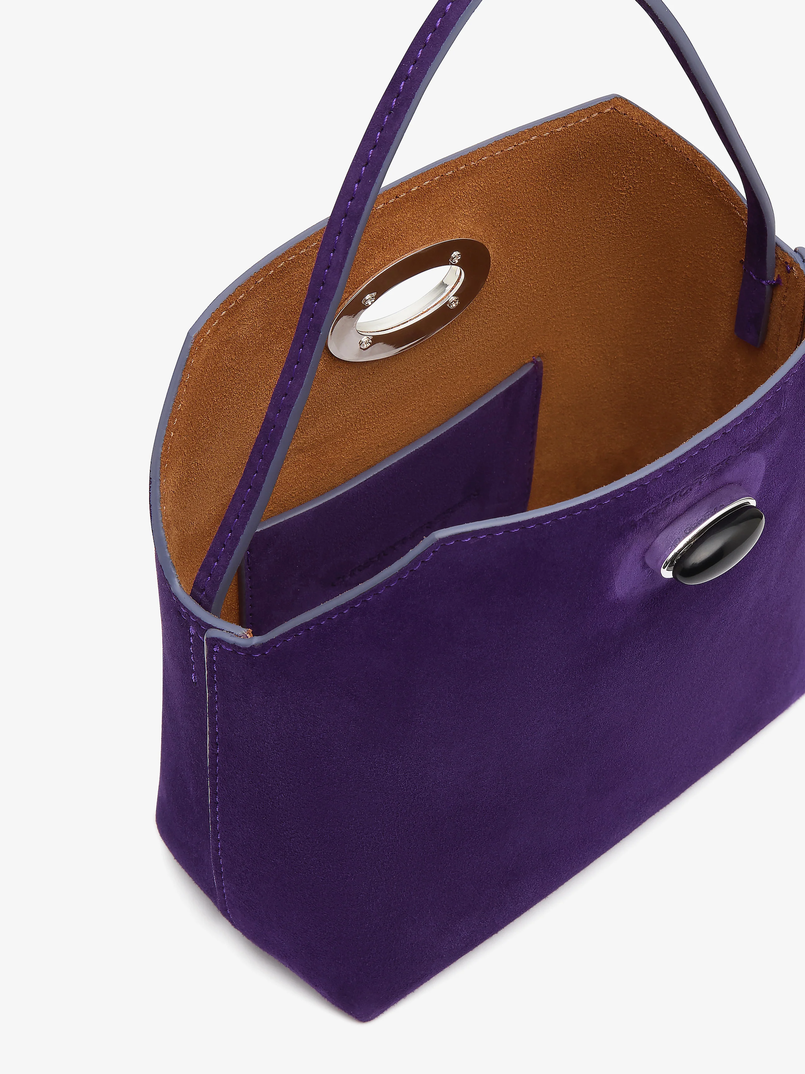 Turnlock Suede Mini Bag - Image 3