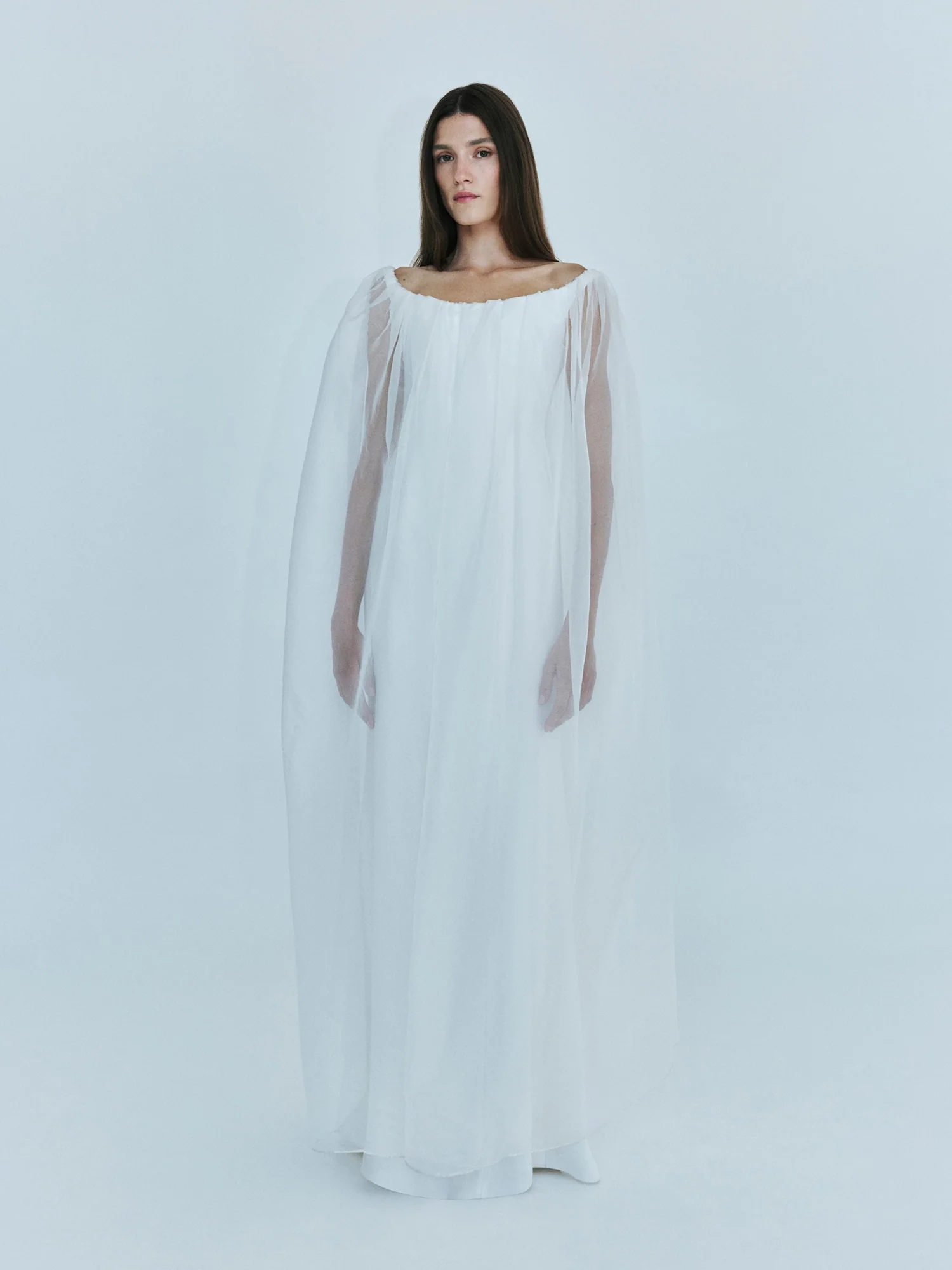Vapour Overlay Silk Gown - Image 10