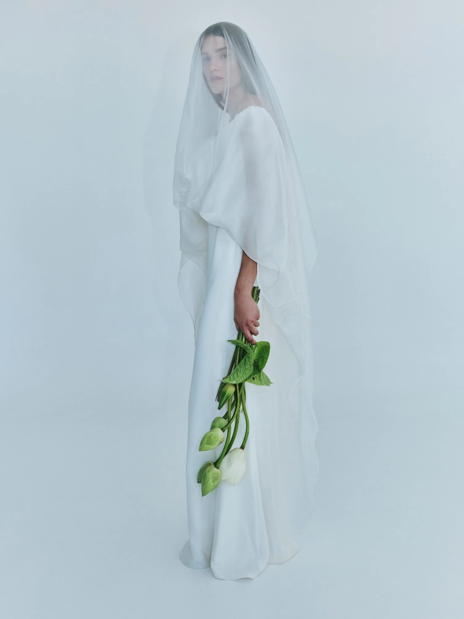 Vapour Overlay Silk Gown - Image 2
