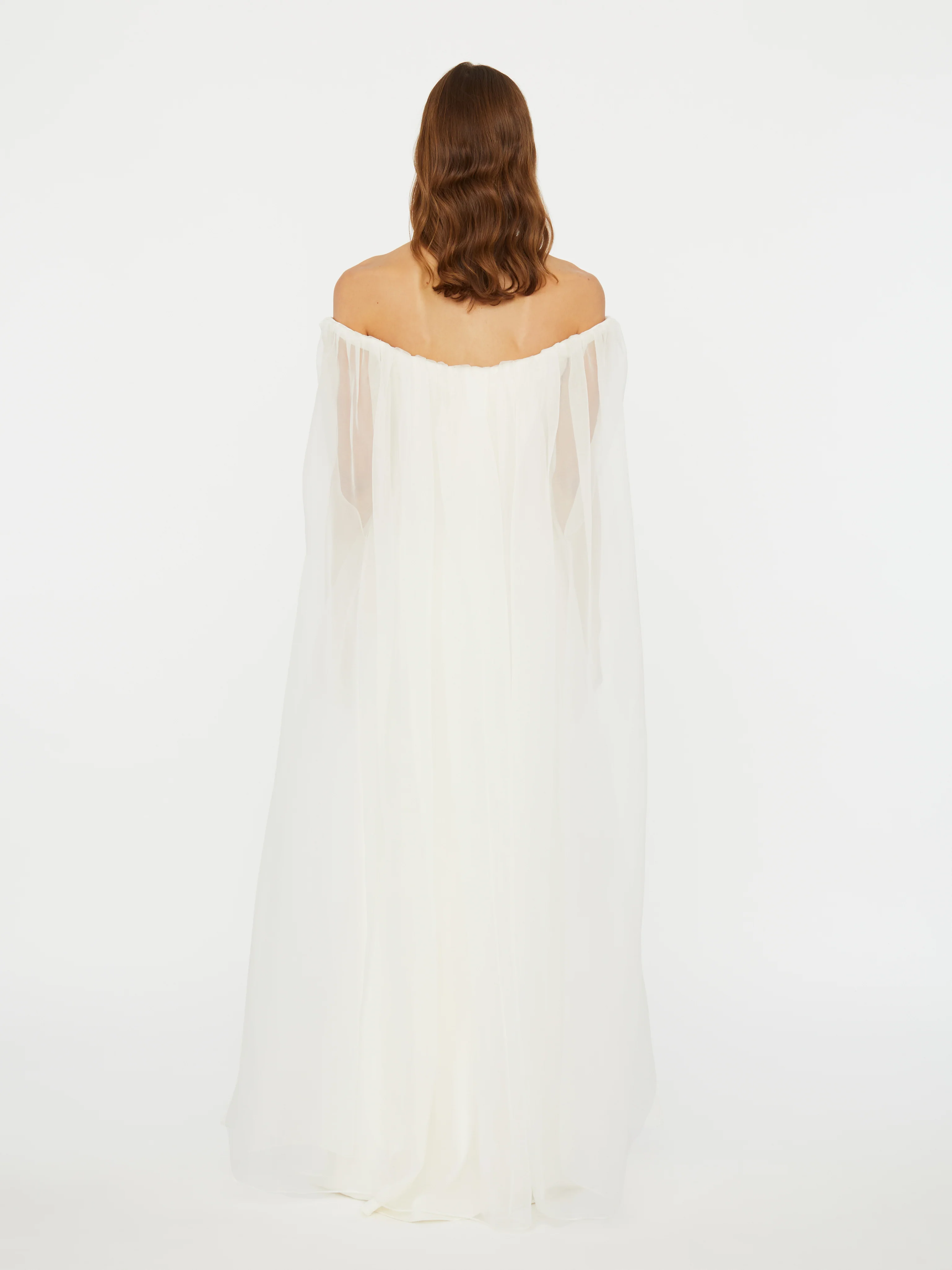 Vapour Overlay Silk Gown - Image 8